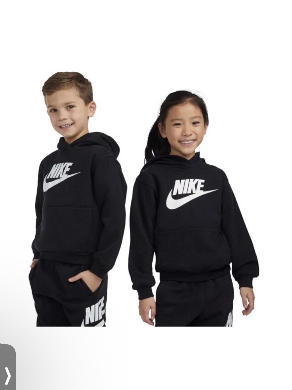 Nwt Nike Kids Black Hoodie With White Swoosh Sz 6 $38